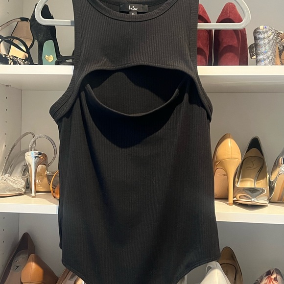 Black one piece with cut out from Lulu's - Picture 2 of 4